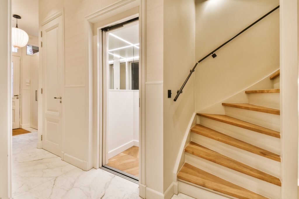 residential elevator in a home